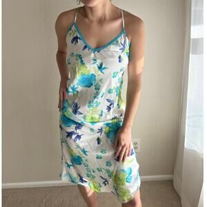 Vintage y2k slip dress tropical midi summer vacation resort festival going out